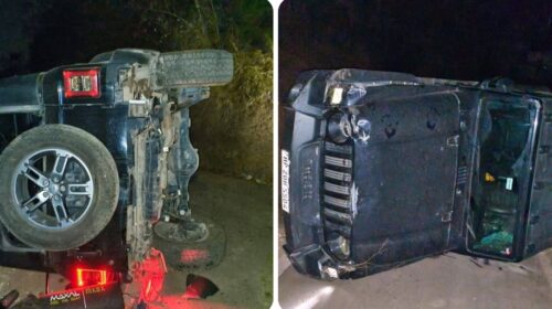 अनियंत्रित होकर गहरी खाई में गिरी थार, प्रशिक्षु डॉक्टर की मौत