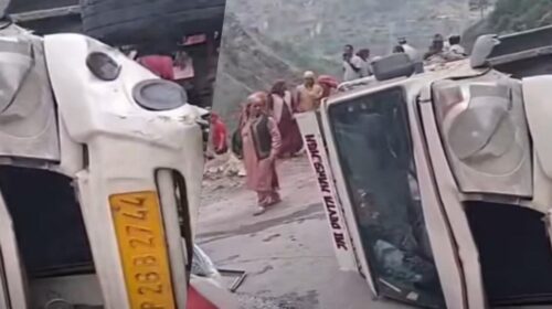 हिमाचल में ब्रेक फेल होने से सड़क पर पलटा पिकअप, 23 लोग घायल, 2 की हालत गंभीर