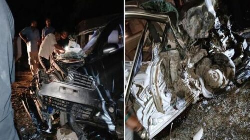 भयानक हादसा: हमीरपुर फोरलेन पर 2 कारों के बीच भीषण टक्कर, महिला की मौत, 3 बच्चों सहित 10 घायल