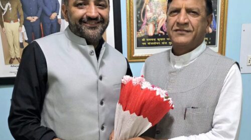 भाजपा प्रदेश मीडिया संयोजक कर्ण नंदा ने नाहन में प्रदेश अध्यक्ष डॉ. राजीव बिंदल से की शिष्टाचार भेंट, संगठनात्मक विषयों पर हुआ संवाद