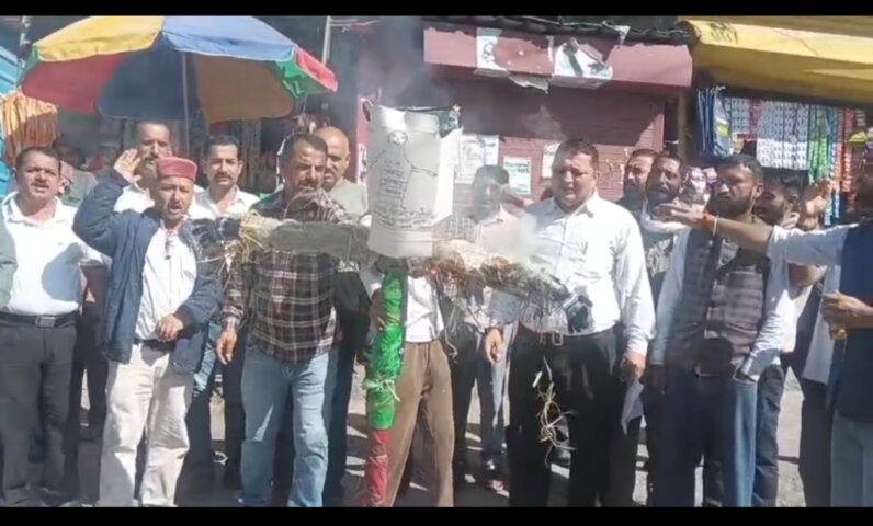 IPH विभाग की भर्ती नीति के विरोध में भाजपा नेड़ापार मंडल का जोरदार प्रदर्शन, XEN का पुतला फूंका