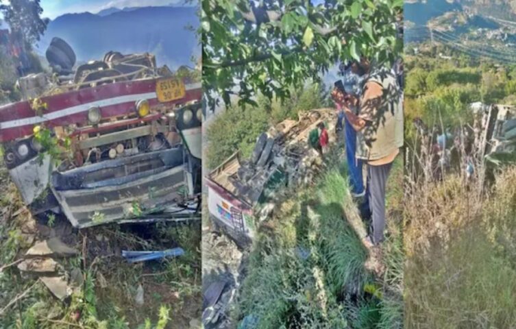 हिमाचल प्रदेश के रामपुर में HRTC बस खाई में गिरी, 20 साल के युवक की मौत, कई लोग घायल